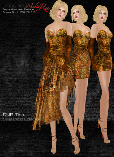 *DNR*Tina Salsa & Mini Dress Collection Orange