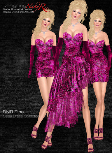 *DNR*Tina Salsa & Mini Dress Collection Pink