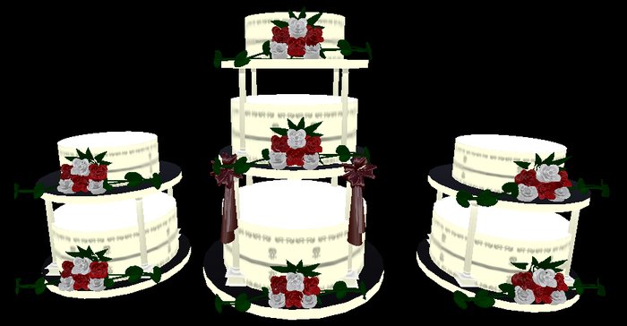 Red and White wedding cake Boxed