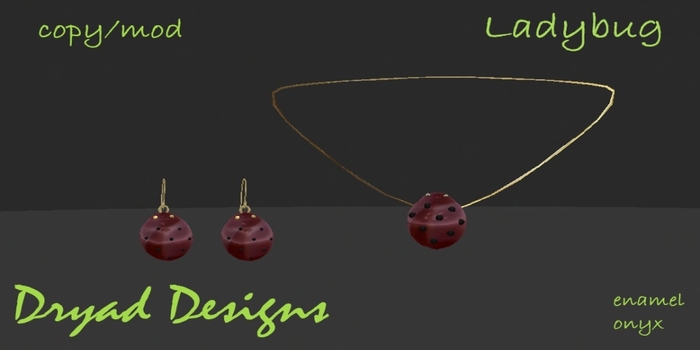 ~*Dryad Designs*~ Lady bug set Shopping bag