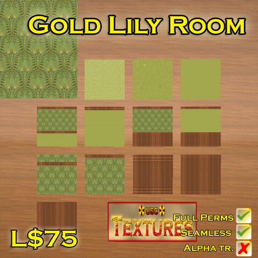 USC Textures - Gold Lily Room 