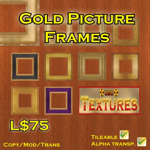 USC Textures - Gold Picture Frames 