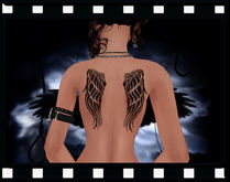 Sarah Wings Tat - Black All Layers