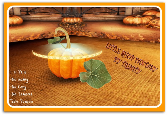 Table pumpkin  Little Shop Fantasy