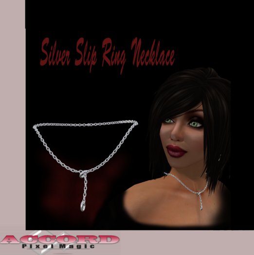 Silver Slip Ring Necklace (boxed)