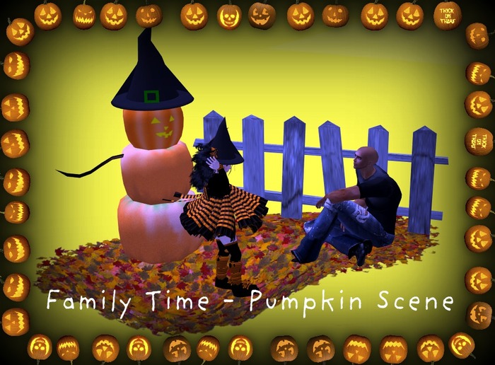 Family Time Pumpkin Scene  *boxed
