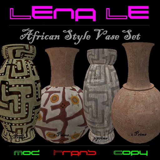 African Style Vase Set