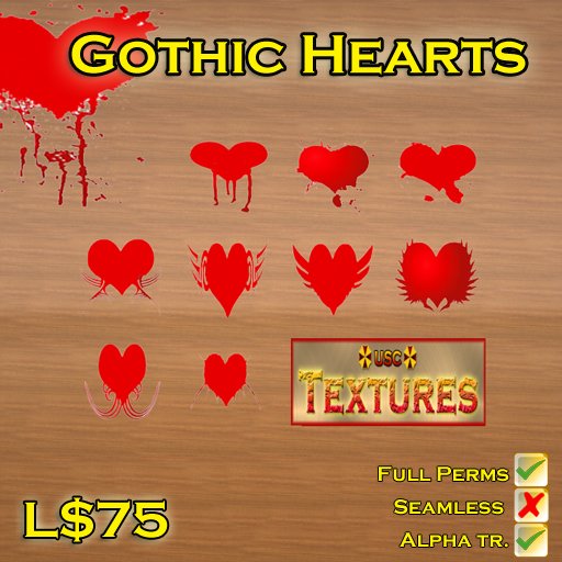 USC Textures - Gothic Hearts