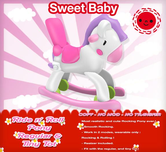 Sweet Baby - Ride n' Roll  Pony [Tiny Tot & Regular]