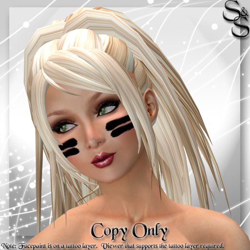 S&S Black and black facepaint