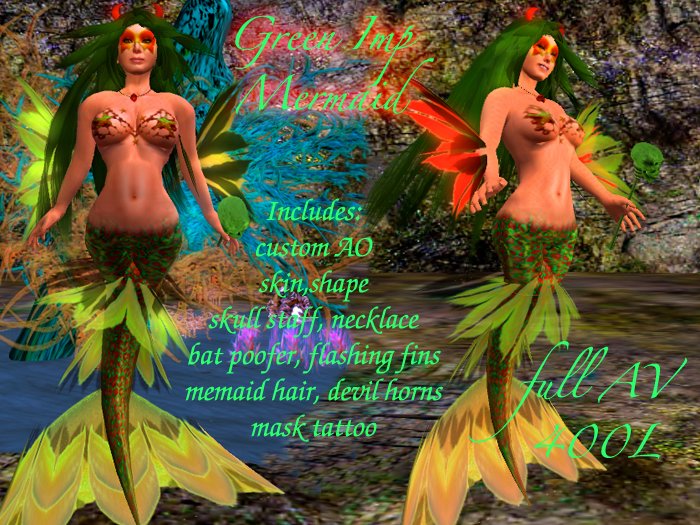 Green Imp Mermaid Boxed