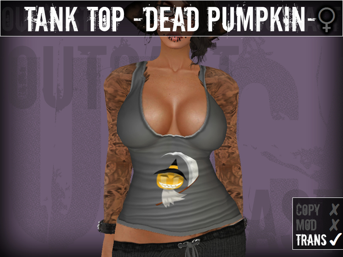 **OC** TankTop Dead Pumpkin -Grey- 