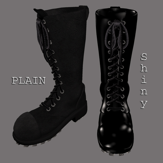 Black Combat Boots (combo pack)