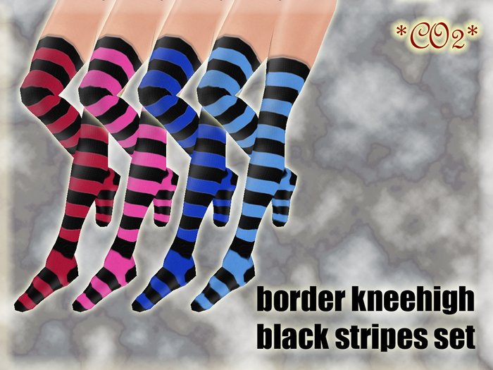 *CO2* border kneehigh blackstripes set
