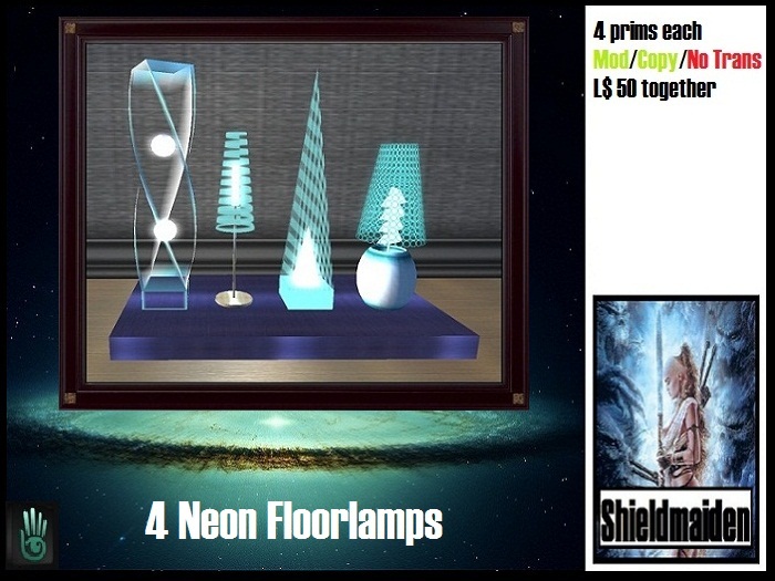 Set of 4 Neon Lamps