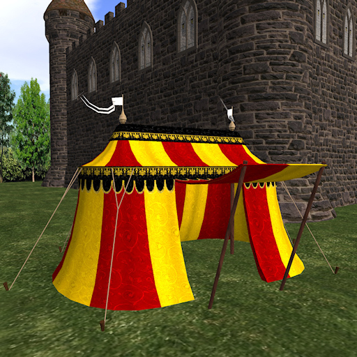 Medieval tent #1 yellow/red