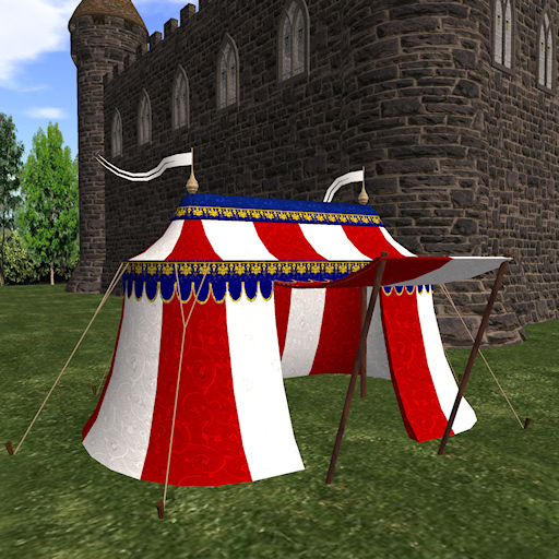 Medieval tent #1 white/red
