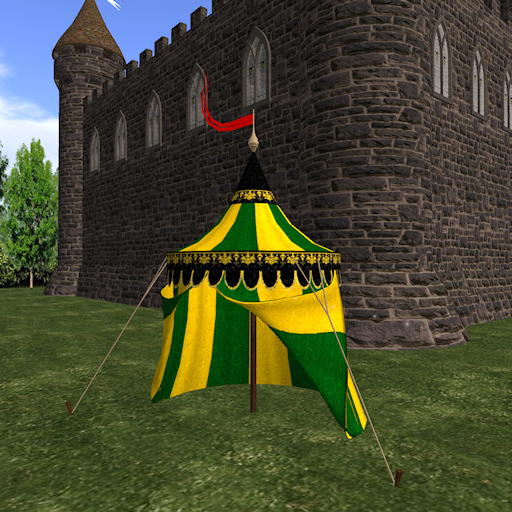 Medieval tent #3 yellow/green