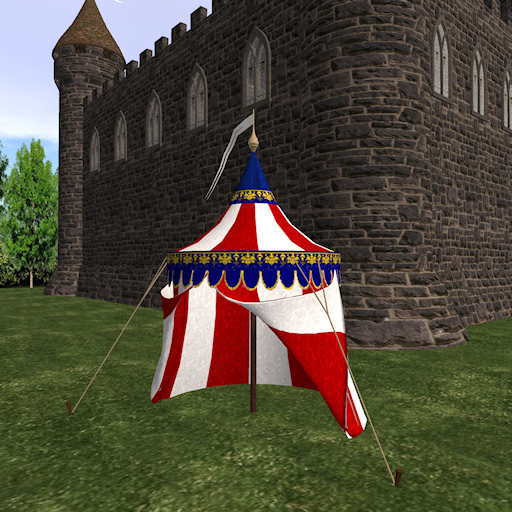 Medieval tent #3 white/red