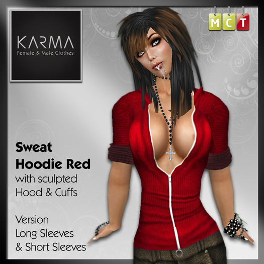 Karma - Zip Hoodie Red (W)