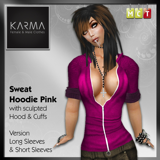 Karma - Zip Hoodie Pink (W)
