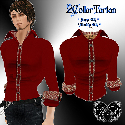 .:.Wish.:.MensShirt::2Collar Tartan R