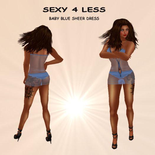 S4L BABY BLUE SHEER DRESS