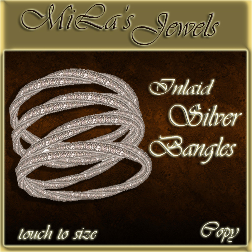 * Inlaid Silver Bangles *