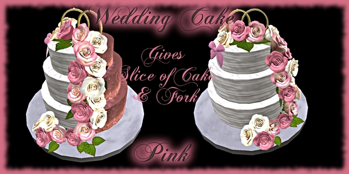 Wedding Cake Pink Roses Gift Box