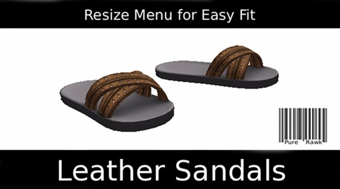 Mens Shoes Leather Sandals  (Boxed)