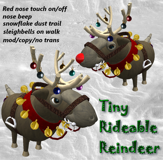Eth Christmas reindeer for tinies - rideable wearable