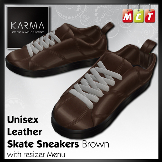 Karma - Leather Skate Sneakers Brown