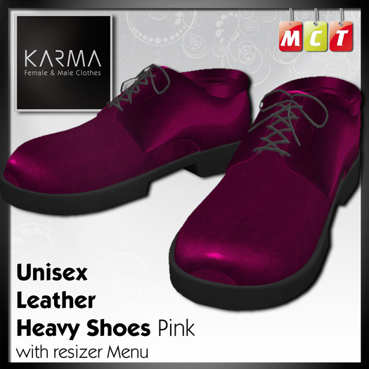 Karma - Leather Heavy Shoes - Pink