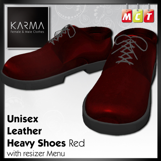 Karma - Leather Heavy Shoes - Red