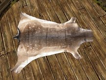 Fallow Deer skin, dark brown, high quality Fur, copy & mod