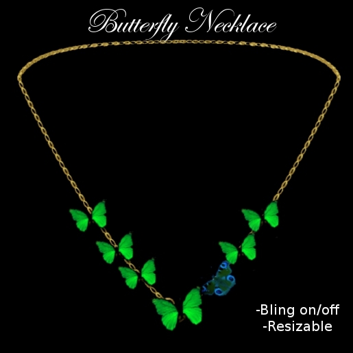 Green Butterfly Necklace