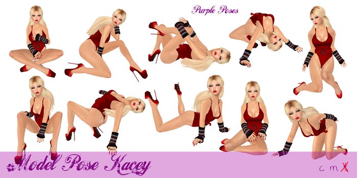 PURPLE POSE KACEY - MODEL POSES