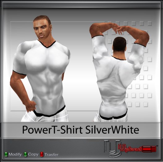 Upload[_]:: - PowerT-Shirt SilverWhite