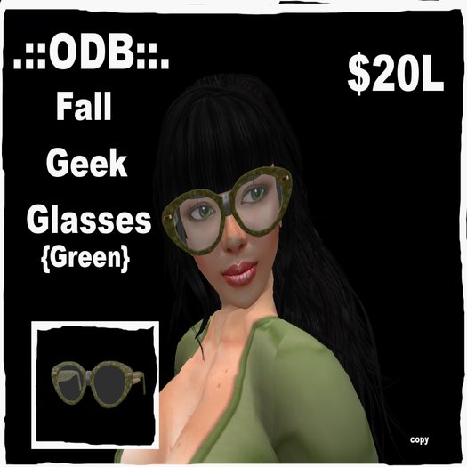 .::ODB::. Geek Glasses {Fall Green} {boxed}