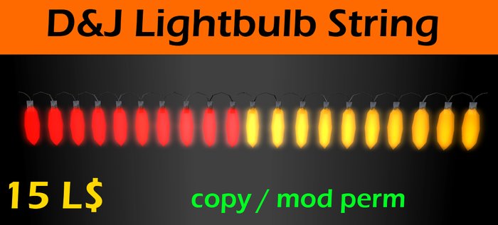 D&J Lightbulb String (boxed)