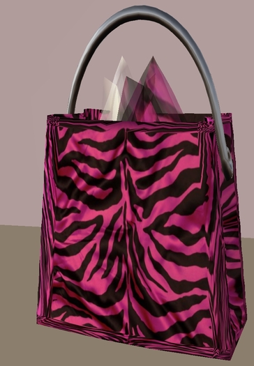 Zebra Gift Bag Hot Pink with Black