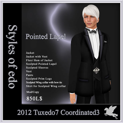 2012 Tuxedo7, Coordinated3, Styles of edo