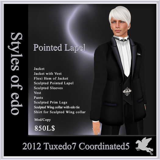 2012 Tuxedo7, Coordinated5, Styles of edo