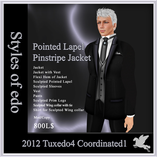 2012 Tuxedo4, Coordinated1, Styles of edo