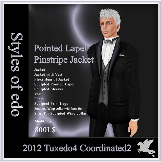 2012 Tuxedo4, Coordinated2, Styles of edo