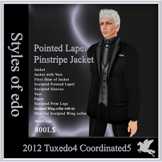 2012 Tuxedo1, Coordinated1, Styles of edo