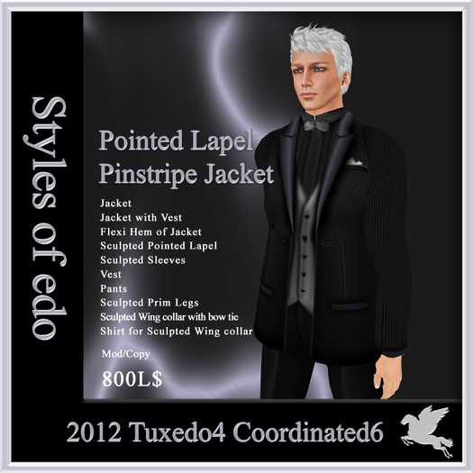 2012 Tuxedo4, Coordinated6, Styles of edo