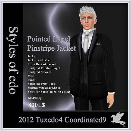 2012 Tuxedo1, Coordinated1, Styles of edo