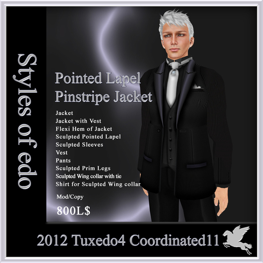 2012 Tuxedo4, Coordinated11, Styles of edo