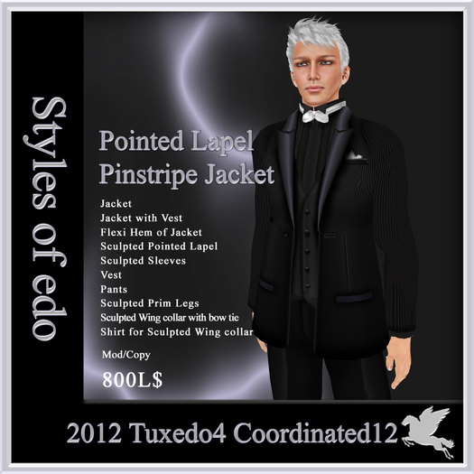 2012 Tuxedo4, Coordinated12, Styles of edo